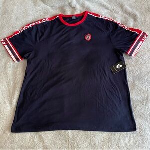 NWT Y2K 90s Rocawear T-Shirt Size 3XL Navy Blue Hip Hop Short Sleeve